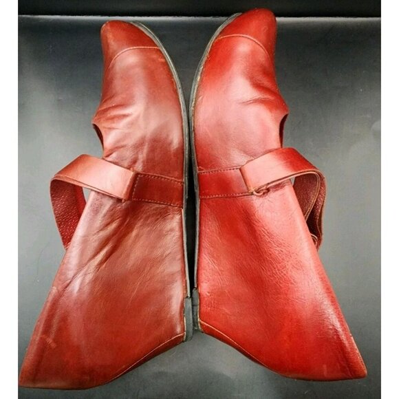 Tsubo Asmik Women's Size 9 Red Leather Platform Wedge Mary Jane Shoes - Picture 9 of 9